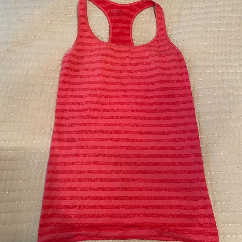 Zella Vibrant Pink Striped Tank Top